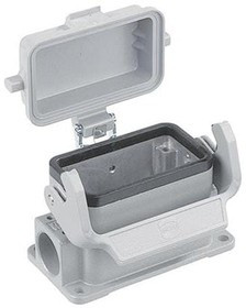 09300161295, Heavy Duty Power Connectors SURFACE MOUNTING HSG HAN 16B 2 SIDE ENTRY