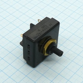 DS SC721, переключатель четырехпозиционный (3рабочих+выключен) 250V 2A. Резьба M12