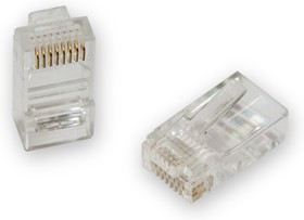 GA-PLUG5WG, Коннектор RJ-45 cat 5e UTP (по 100 шт) для многожильного каб, 8p8c поз. конт.