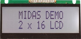 MC21605FA6WE-GPTLW, MC21605FA6WE-GPTLW Alphanumeric LCD Alphanumeric Display, 2 Rows by 16 Characters