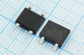 Диодный мост 1000В, 1А, SMD; Дмост 1000\ 1А\DB107S\DB-1S SMD\