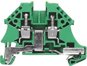 1042700000, W Series Green, Yellow DIN Rail Terminal Block, Single-Level, Screw Termination