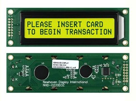 NHD-0220D3Z-FL-GBW-V3, LCD Character Display Modules &amp; Accessories 2 x 20 STN-GRAY 116.0 x 37.0