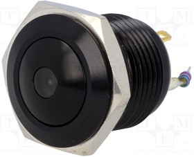 V16B-10D-12W-B, Переключатель: антивандальный, Пол: 2, SPST-NO, 2A/36ВDC, IP65