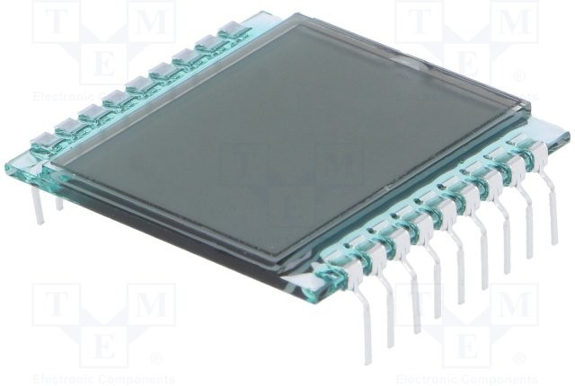 DE 112-RS-20/6,35, Дисплей ЖКД, цифровой, STN Positive, Кол-во знаков 2