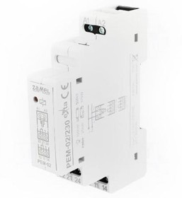 PEM-02/230, Реле: установочное, моностабильное, DPDT, Uобмотки: 230ВAC, DIN, 8А