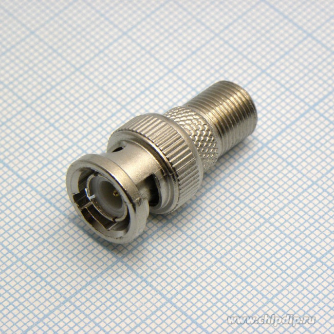BNC штекер - F гнездо, ВЧ переходник