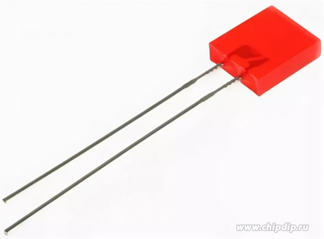 L-153IDT, LED; rectangular; 7x2.3mm; red; 3.2?12.5mcd; 110°; Front: flat; 20mA