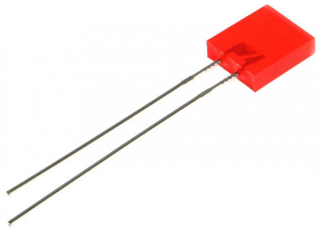 L-153IDT, LED; rectangular; 7x2.3mm; red; 3.2?12.5mcd; 110°; Front: flat; 20mA