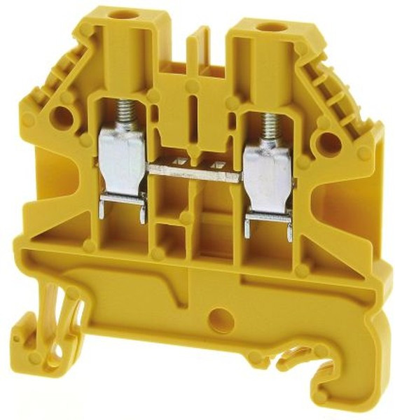 58.503.0055.8, WT 2.5 Series Yellow Feed Through Terminal Block, 2.5mm², Single-Level, Screw Termination, ATEX