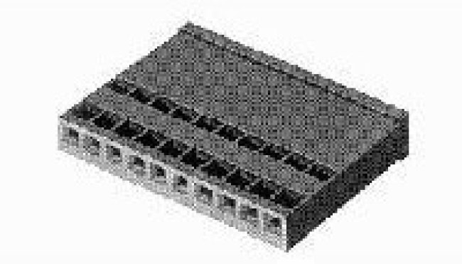 1-87175-2, Корпус разъема, AMPMODU LOCKING CLIP, Гнездо, 5 вывод(-ов), 2.54 мм