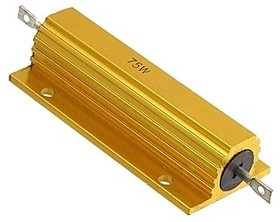 RX24 75W 5% 75R, (75 +5% 75Вт с радиатором), Мощный постоянный резисторRX24 75Вт +5% 75Ом, алюминиевый корпус