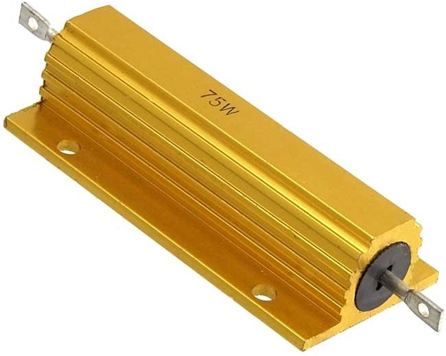 RX24 75W 5% 75R, (75 +5% 75Вт с радиатором), Мощный постоянный резисторRX24 75Вт +5% 75Ом, алюминиевый корпус