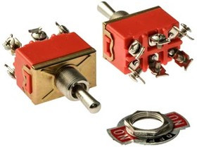 E-TEN 1322 ON-OFF-ON, (ON-OFF-ON), Тумблер ON-OFF-ON (6c) 15A 250В