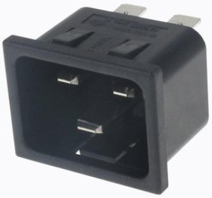 20ESRMC2, AC Power Entry Modules ADPTR PLUG 20A 250V SNAP IN