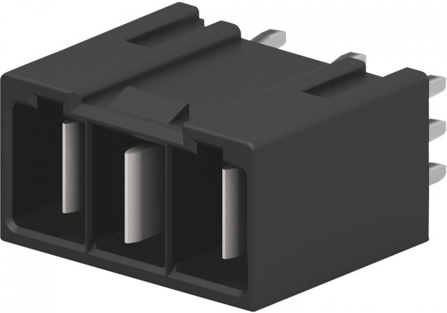 2204585-1, Heavy Duty Power Connectors 3P VERT HEADER PRESS-FIT,T/P