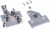 61030012013, Harting D-sub Series Metal Right Angle D Sub Backshell, 9 Way