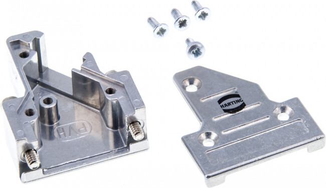 61030012013, Harting D-sub Series Metal Right Angle D Sub Backshell, 9 Way