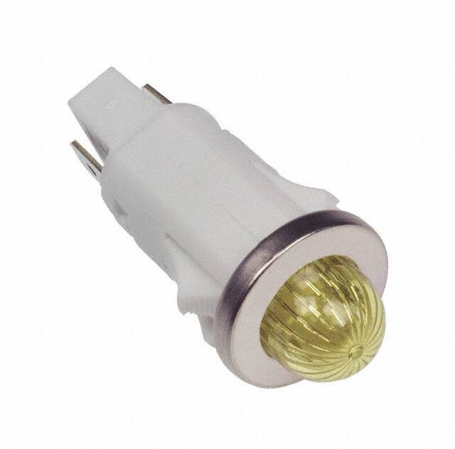 1091QM7-24V, LED Panel Mount Indicators YELLOW DIFFUSED 1/2" MOUNTING HOLE