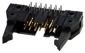 5499786-2, Conn Ejector Header HDR 14 POS 2.54mm Solder RA Side Entry Thru-Hole Tray