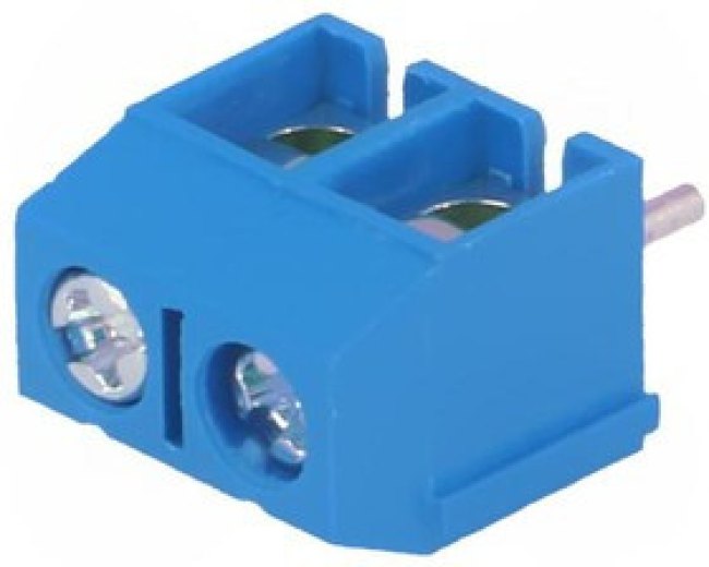 TB-5.08-P-2P/BL, Зажимная рейка для печатных плат, угловой 90°, 5,08мм, на PCB TB-5.08-P-2P/BL, Зажимная рейка для печатных плат, угловой 90°, 5,08мм, на PCB