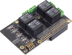 Raspberry Pi Relay Board v1.0, Плата расширения для Raspberry Pi, плата с 4-мя реле Raspberry Pi Relay Board v1.0, Плата расширения для Raspberry Pi, плата с 4-мя реле