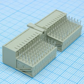 5100147-1, Разъем на плату 110 контактов шаг 2мм угловой монтаж в отверстие туба