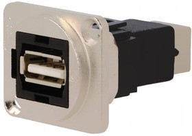 CP30209NM, USB Adapter in XLR Housing, USB-A 2.0 - USB-B 2.0