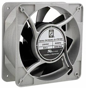OA180ANL-22-1TB1856, AC Fans Axial Fan, 180x180x65mm, 230VAC, 400CFM, 80W, 65dBA, Ball, Terminal, IP56
