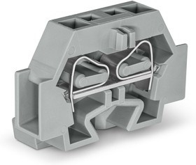 262-301, 2-пров. модульная клемма, 0,08-4 мм2, с фланцем, серая
