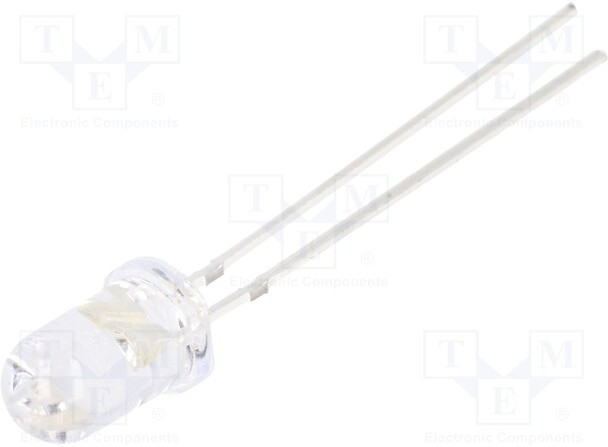 OS5OGA5111A, LED; 5mm; orange; 60000?75000mcd; 15°; Front: convex; 1.9?2.6V