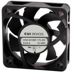 CFM-5015BF-160-374-22, DC Fans dc axial fan 50 mm square 15 mm 12 Vdc ball 6000 RPM 15.57 CFM TSPWM