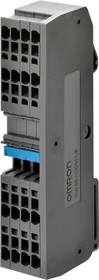 XW6T-COM1.5X16BL, XW6T Series Blue DIN Rail Terminal Block, 0.08 1.5mm², Screw Termination