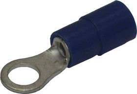 KLR/KL-V-000204 Наконечник вилочный изолированный с ПВХ манжетой/М4/Синий (упак=100 шт.)/1100204