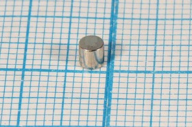 Магнит цилиндрический 3x 3мм , 13753 магнит 3,0x 3,0\цилиндр\- 60~80C\Ni\N38\