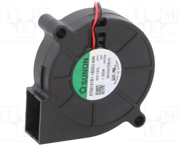EF50151B1-1B00U-A99, Вентилятор blower, 12ВDC, 51,6x51,7x15мм, 7,64куб.м/ч, 41дБА