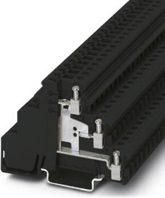 2715571, DIKD 1.5-PV BK Series Black DIN Rail Terminal Block, Triple-Level, Screw Termination