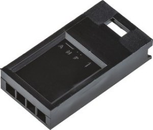 280629, Conn Housing RCP 4 POS 2.54mm Crimp ST Cable Mount Black Bag