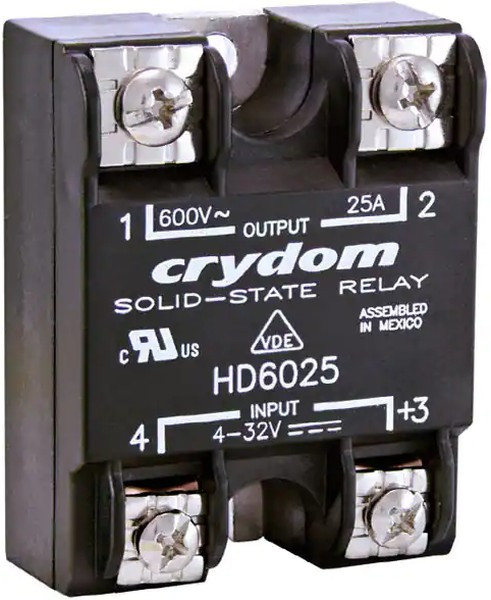 HD6050, HD60 Series Solid State Relay, 50 A Load, Panel Mount, 660 V ac Load, 32 V Control