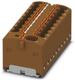 1047433, DIN Rail Terminal Blocks PTFIX 4/18X1 5-G BN