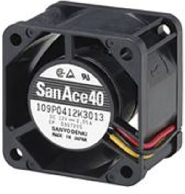 109P0412G3013, DC Fans DC Axial Fan, 40x40x28mm, 12VDC, Groove for Lead, Tachometer 109P0412G3013, DC Fans DC Axial Fan, 40x40x28mm, 12VDC, Groove for Lead, Tachometer