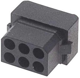 M80-1030698S, Прямоугольный разъем, Datamate L-Tek M80-103, 6 контакт(-ов), Гнездо, 2 мм, Обжим, 2 ряда