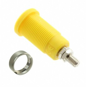 CT2236-4, Test Plugs &amp; Test Jacks 4mmSafetyJack,M4Stud Panel, Yellow