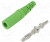 FK 9 L Ni / GN, Green Male Banana Plug, 4 mm Connector, Solder Termination, 32A, 33 V ac, 70V dc, Nickel Plating FK 9 L Ni / GN, Green Male Banana Plug, 4 mm Connector, Solder Termination, 32A, 33 V ac, 70V dc, Nickel Plating