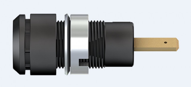 65.9098-22, Red Female Banana Socket, 2mm Connector, Tab Termination, 10A, 600V, Gold Plating