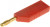 934100701, Red Male Banana Plug, 4 mm Connector, Screw Termination, 24A, 30 V ac, 60V dc, Gold