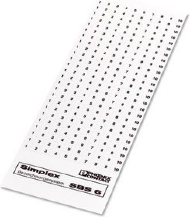 1007222, Terminal Block Tools &amp; Accessories SBS 6:UNBEDRUCKT