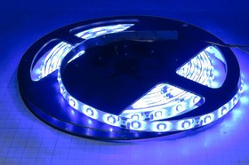 Лента светодиодная 12В, 1 штука=5см=3 светодиода, цвет голубой, SMD1206, IP66, RTW3-5000E; №3272 B СДЛ\лента\ 12В\глб\\SMD1206\ IP66\\\RTW3-