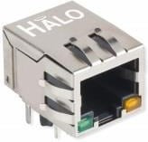HFJ11-E1G16E-L12RL, Modular Connectors / Ethernet Connectors 1G EXT TEMP TabDown RJ45 w/mag G/Y LED