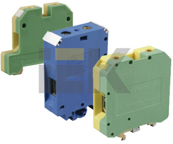 YZN20-006-K52, Клемма ЗНИ-6 мм.кв. ЗЕМЛЯ желто-зеленая